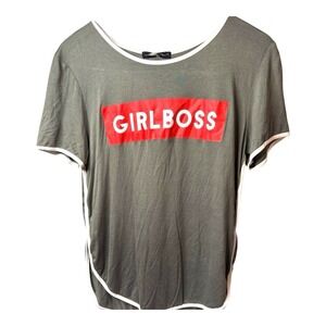 Raggs II Riches Women's L T-Shirt Girl Boss Graphic Tee Short Sleeve Casual